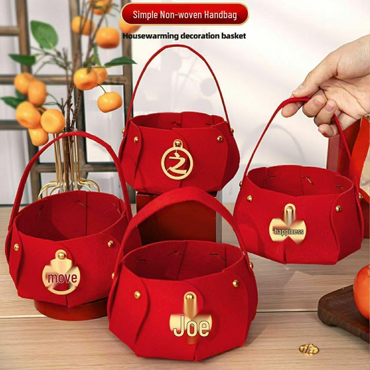 Housewarming Joy Handheld Basket: New Home Greeting Gift & Decor Ornaments Non-woven Fabric Material
Housewarming Joy Handheld Basket: New Home Greeting Gift & Decor Ornaments Non-woven Fabric Material