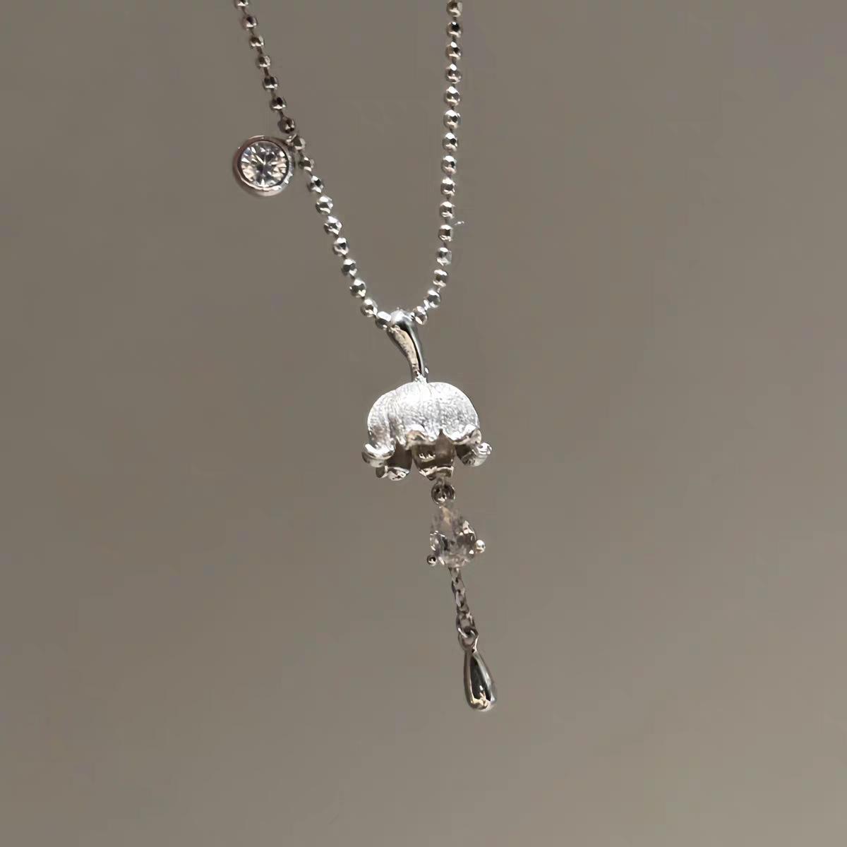 New Chinese-style Gold Brushed Lily of The Valley Water Drop Pendant Necklace Premium Earrings Retro Flower Fringed Earrings Female 2026
New Chinese-style Gold Brushed Lily of The Valley Water Drop Pendant Necklace Premium Earrings Retro Flower Fringed Earrings Female 2026