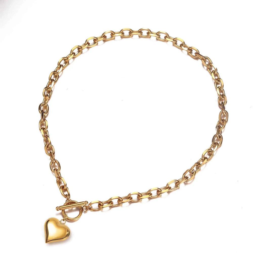 New Design Stainless Steel Puffy Heart Pendant Necklaces For Women Toggle Choker Necklaces Fashion Jewelry 45cm
New Design Stainless Steel Puffy Heart Pendant Necklaces For Women Toggle Choker Necklaces Fashion Jewelry 45cm