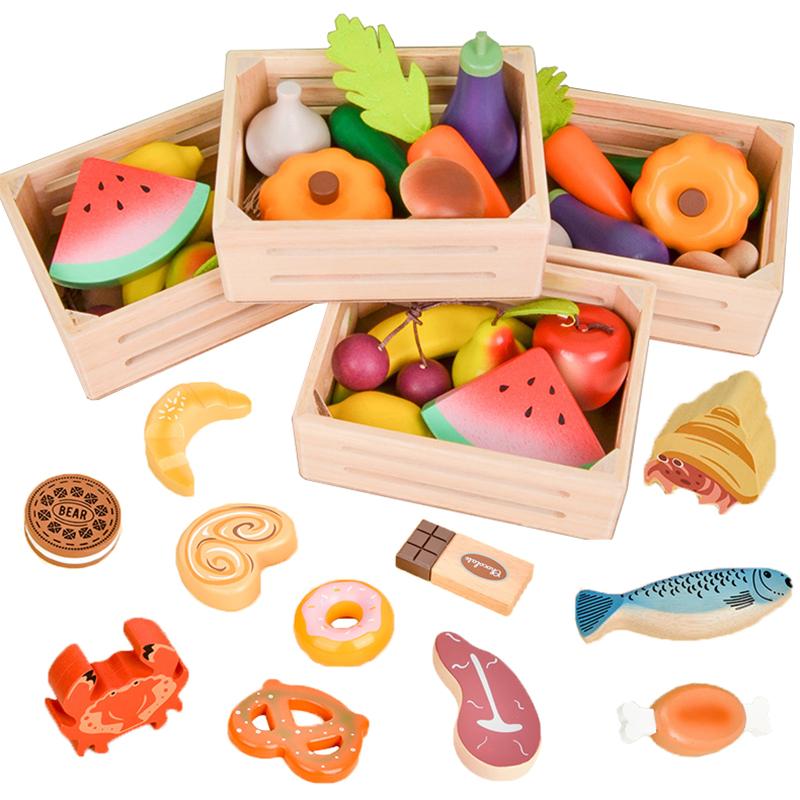 Children Wooden Kitchen Dessert Making Toys Pretend Play Montessori Fruits Vegetables Seafood Simulation Food Set Toys for Girls
Children Wooden Kitchen Dessert Making Toys Pretend Play Montessori Fruits Vegetables Seafood Simulation Food Set Toys for Girls