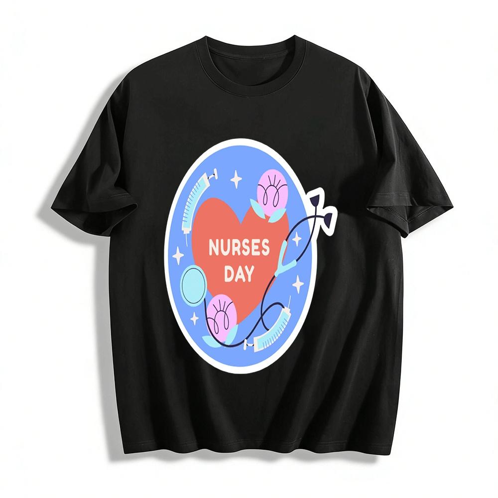Nurses Day Heart Medical Element Commemorative Casual T-shirt Pure cotton T-shirt XXS
Nurses Day Heart Medical Element Commemorative Casual T-shirt Pure cotton T-shirt XXS