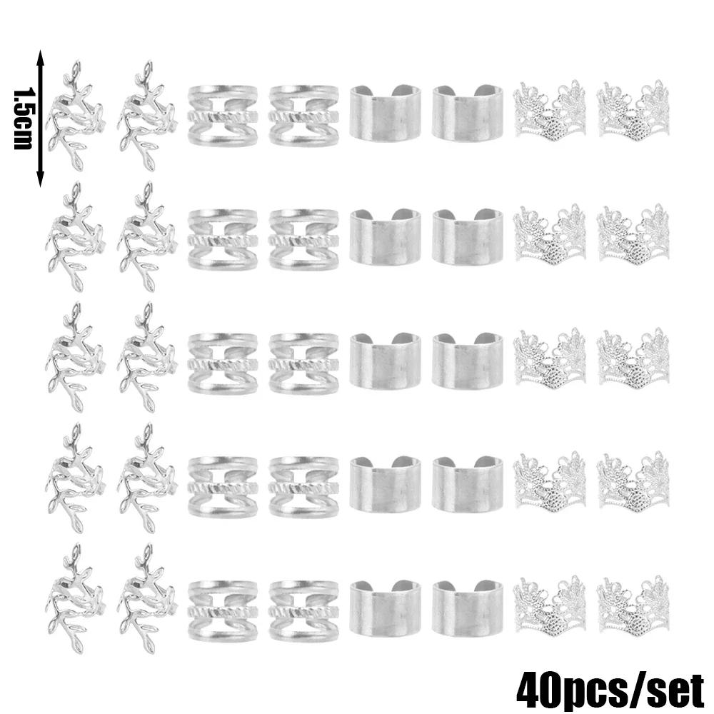 40pcs Alloy Hair Jewelry for Braids Dreadlock Accessories Metal Braid Clips Non-Piercing Ear Clips Beard Beads Hair Cuffs Clips
40pcs Alloy Hair Jewelry for Braids Dreadlock Accessories Metal Braid Clips Non-Piercing Ear Clips Beard Beads Hair Cuffs Clips