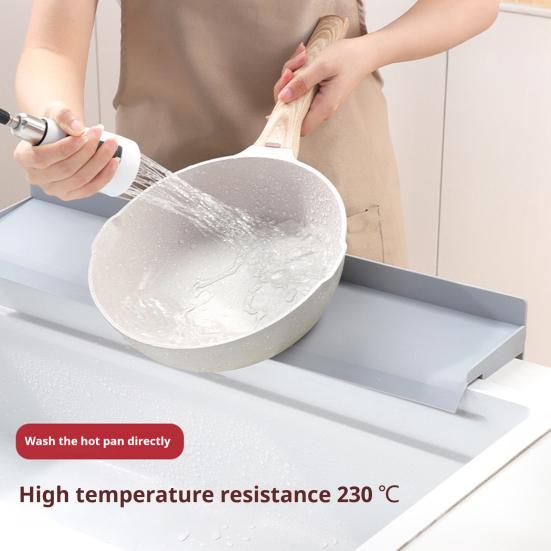 Silicone Sink Splash Guard Vegetable Washing Water Splash Protector Non-slip Reusable Kitchen Sink Countertop Edge Anti-Splash Shield Board 45cm
Silicone Sink Splash Guard Vegetable Washing Water Splash Protector Non-slip Reusable Kitchen Sink Countertop Edge Anti-Splash Shield Board 45cm