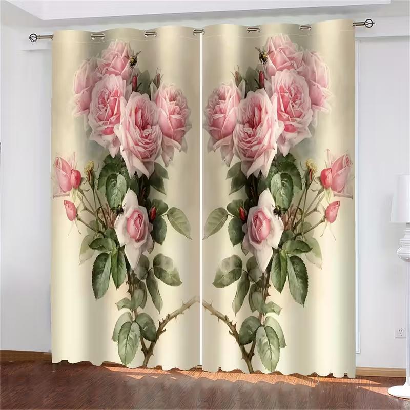 2 Pcs peony print curtains,suitable for bedroom,living room kitchen decoration,home decoration,window decoration 14Wx39L(35x100CM)x2&Grommet Top
2 Pcs peony print curtains,suitable for bedroom,living room kitchen decoration,home decoration,window decoration 14Wx39L(35x100CM)x2&Grommet Top