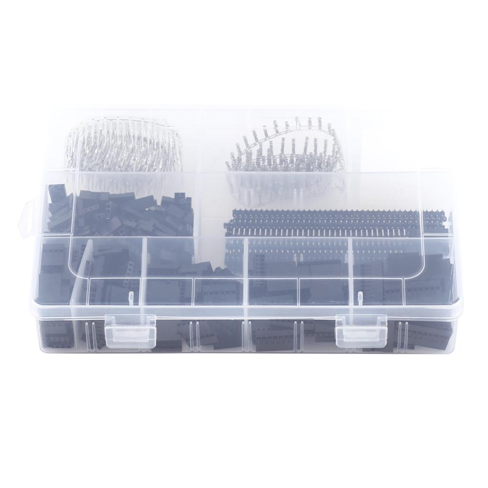 1450pcs 2.54mm Male Female Pin Connector and Housing Header Kit for Making Jump Wire
1450pcs 2.54mm Male Female Pin Connector and Housing Header Kit for Making Jump Wire