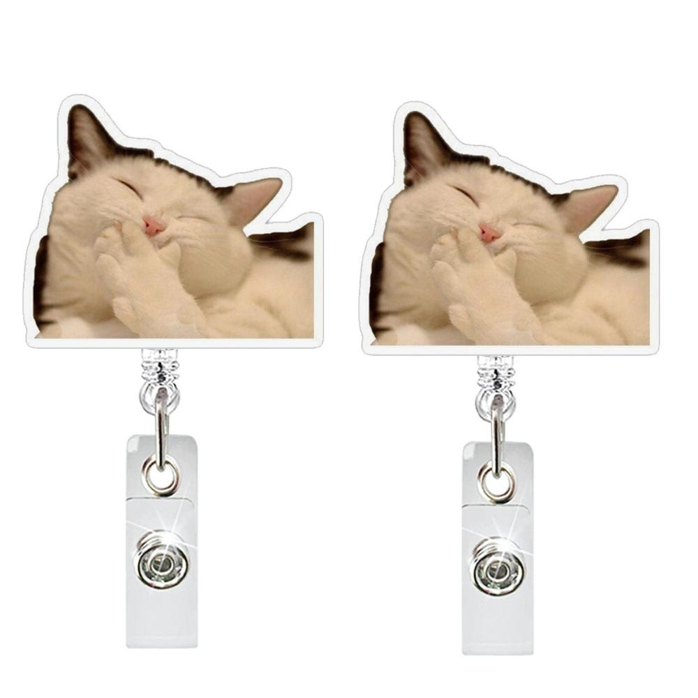 2pcs Funny Cat Bag Pendant Portable Alligator Badge Reel Clip Cute Raccoon Badge Reels Card Decor Style 4
2pcs Funny Cat Bag Pendant Portable Alligator Badge Reel Clip Cute Raccoon Badge Reels Card Decor Style 4