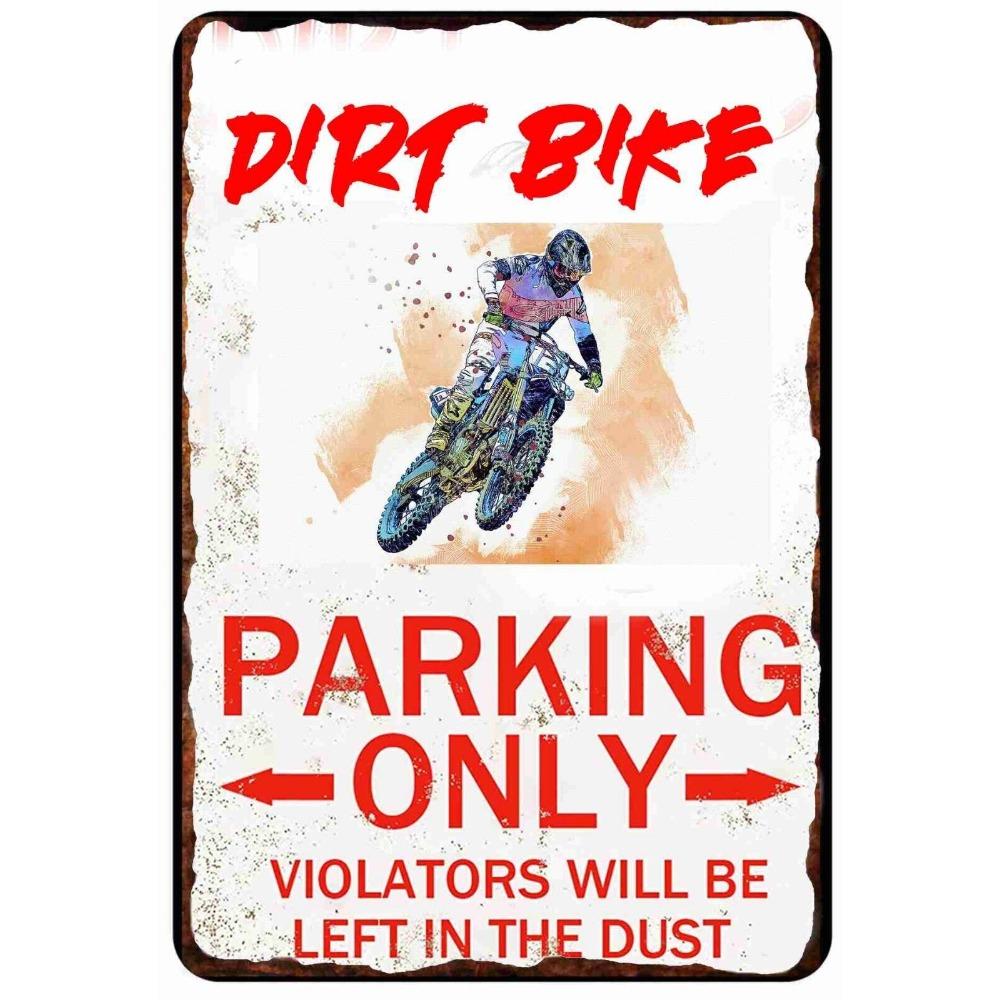 Dirt Bike Parking Only Vintage All Metal Tin Sign Retro Wall Decor for Garage Outdoor 20x30cm
Dirt Bike Parking Only Vintage All Metal Tin Sign Retro Wall Decor for Garage Outdoor 20x30cm