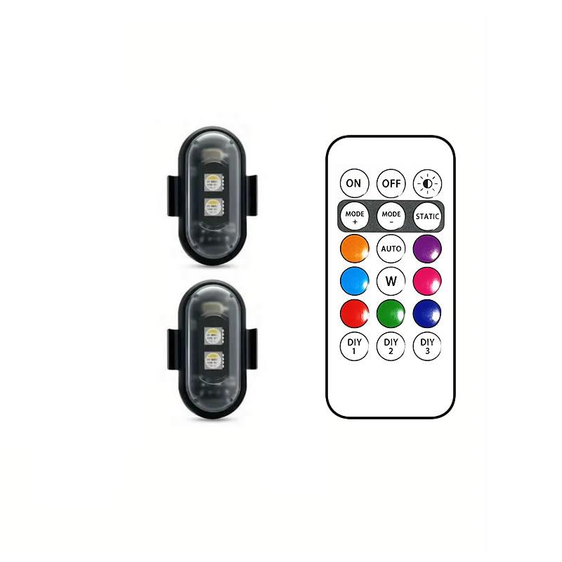 Зажгите ночью светодиодные стробоскопы RGB для мотоциклов, самолетов и вертолетов, автомобилей. Управляйте цветом легко, перезарядка 2pcs1Controller
Зажгите ночью светодиодные стробоскопы RGB для мотоциклов, самолетов и вертолетов, автомобилей. Управляйте цветом легко, перезарядка 2pcs1Controller