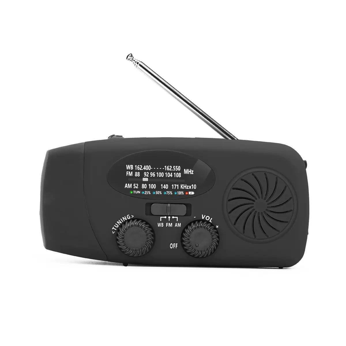 Emergency Solar-Powered Radio & Flashlight with Hand-Crank Generator US 2000mAh чорний
Emergency Solar-Powered Radio & Flashlight with Hand-Crank Generator US 2000mAh чорний