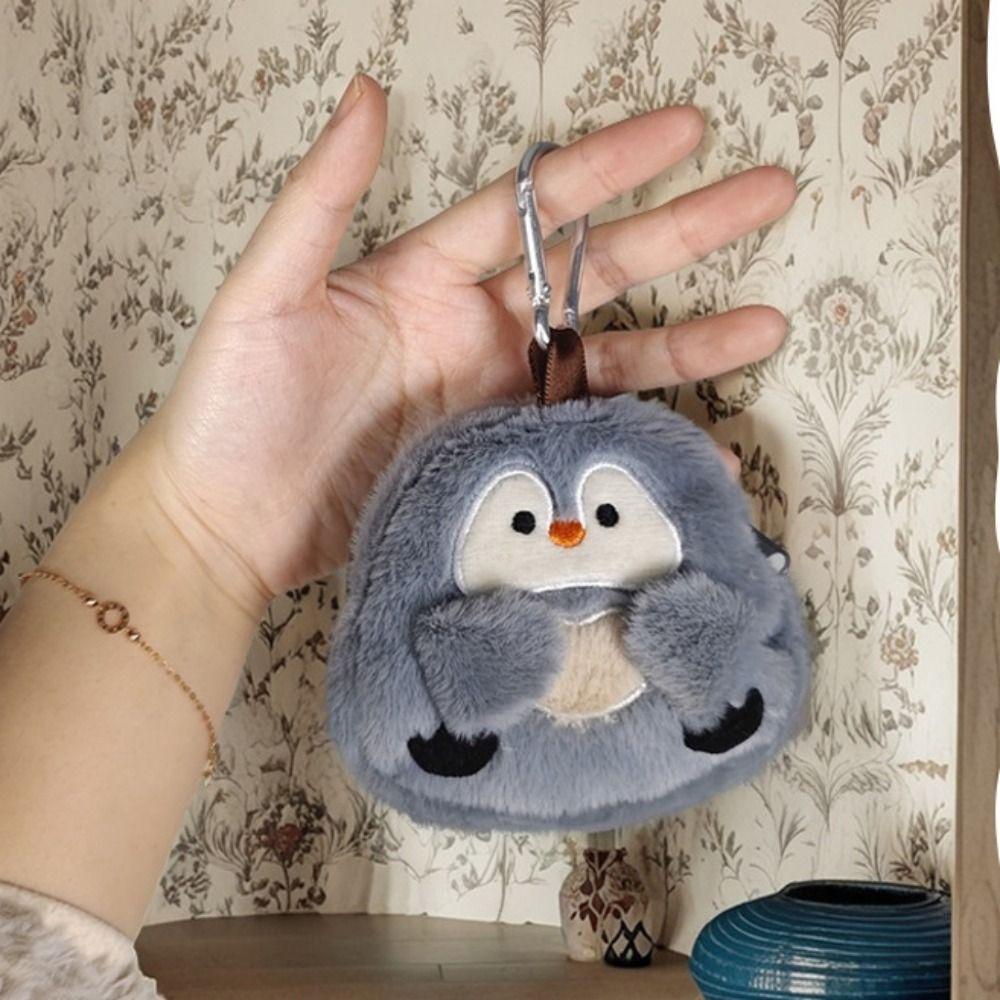 Zipper Plush Wallet with Lanyard Bag Pendant Small Item Storage Bag Penguin Coin Purse Children сірий
Zipper Plush Wallet with Lanyard Bag Pendant Small Item Storage Bag Penguin Coin Purse Children сірий