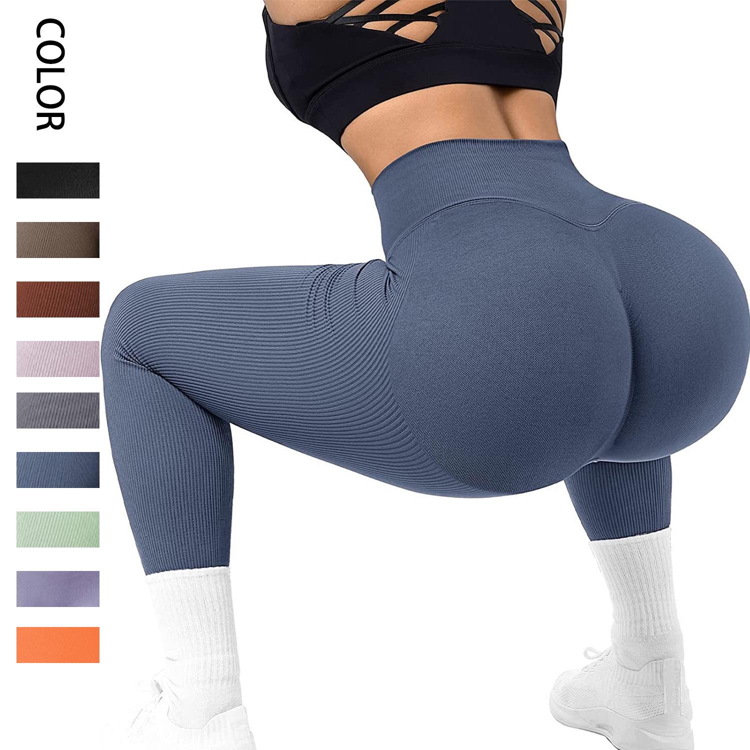 Seamless High-Waist Ribbed Yoga Pants with Peach Lift S
Seamless High-Waist Ribbed Yoga Pants with Peach Lift S