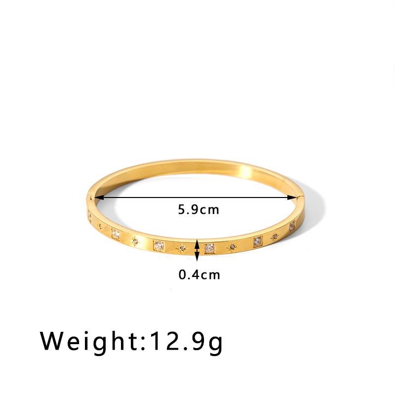 4mm Stainless Steel Zirconia Bangle Gold Sliver Color Openable Rhinestone Hand Accessory 54-56mm
4mm Stainless Steel Zirconia Bangle Gold Sliver Color Openable Rhinestone Hand Accessory 54-56mm
