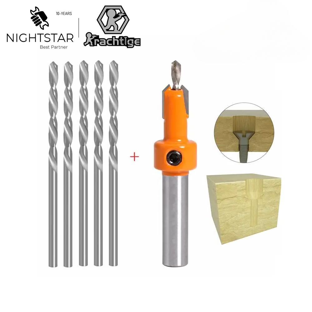 6Pcs 8mm Shank Countersink Drill Bit Set Wood Router Bit Milling Cutter Woodworking Twist Drill Bits 2.8mm 3mm 3.2mm 3.5mm 4mm 2.8mm set
6Pcs 8mm Shank Countersink Drill Bit Set Wood Router Bit Milling Cutter Woodworking Twist Drill Bits 2.8mm 3mm 3.2mm 3.5mm 4mm 2.8mm set
