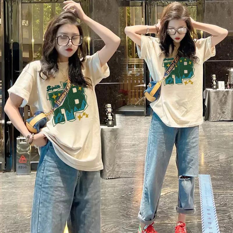 Women s Loose Fit Pure Cotton T-Shirt with Straight Shoulders - Summer 2024 Design L fits 101-115 lbs
Women s Loose Fit Pure Cotton T-Shirt with Straight Shoulders - Summer 2024 Design L fits 101-115 lbs