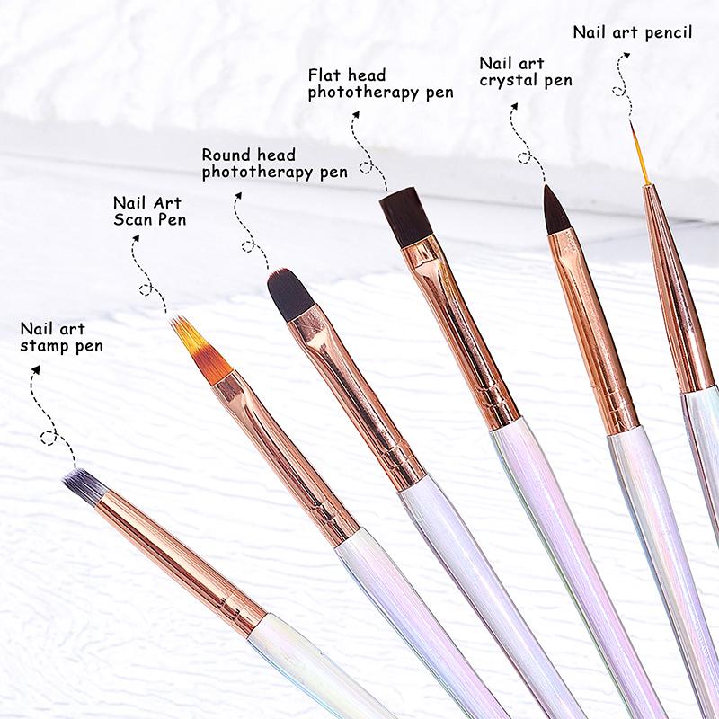 6Pcs/Set Nail Art Pen Lllusory Color With Cover Nail Construction Painting Пензель УФ-гель Розширення Малюнок Карвінг Ручка Diy
6Pcs/Set Nail Art Pen Lllusory Color With Cover Nail Construction Painting Пензель УФ-гель Розширення Малюнок Карвінг Ручка Diy