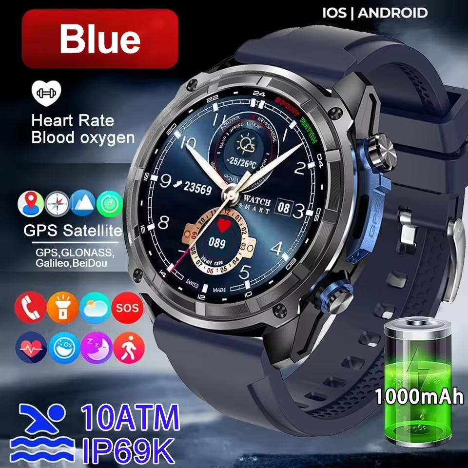 2026 New Outdoor Extreme Adventure GPS Sports Men Smart Watch 1000mAh Battery 10ATM Waterproof Bluetooth Call AMOLED HD Smartwatches синій
2026 New Outdoor Extreme Adventure GPS Sports Men Smart Watch 1000mAh Battery 10ATM Waterproof Bluetooth Call AMOLED HD Smartwatches синій