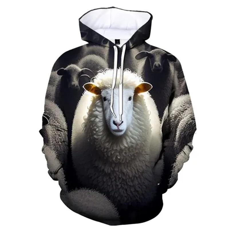 Толстовки з 3D-друком вівці для чоловіків Світшоти з капюшоном із зображенням тварин і кози Дитячі смішні милі вуличні пуловери Жіноча толстовка 3XL
Толстовки з 3D-друком вівці для чоловіків Світшоти з капюшоном із зображенням тварин і кози Дитячі смішні милі вуличні пуловери Жіноча толстовка 3XL