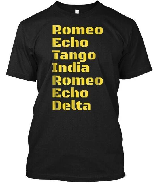 Military Retired Phonetic Alpha Romeo Echo Tango T shirt Made in USA S-5XL 4XL
Military Retired Phonetic Alpha Romeo Echo Tango T shirt Made in USA S-5XL 4XL