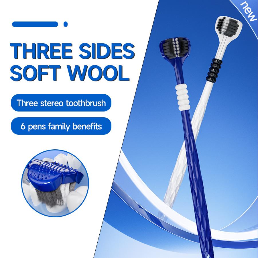 3D Manual Toothbrush 6pcs Three sided U-shaped Soft Toothbrush for Comprehensive Oral Cleaning for Adults,Couples, Families
3D Manual Toothbrush 6pcs Three sided U-shaped Soft Toothbrush for Comprehensive Oral Cleaning for Adults,Couples, Families