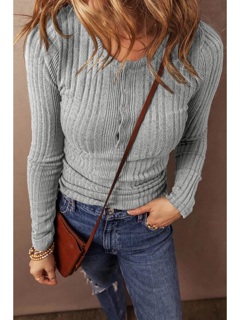 2025 Autumn/Winter Women s Long-Sleeve Button Top: European and American Style, Solid Color T-Shirt Small сірий колір
2025 Autumn/Winter Women s Long-Sleeve Button Top: European and American Style, Solid Color T-Shirt Small сірий колір
