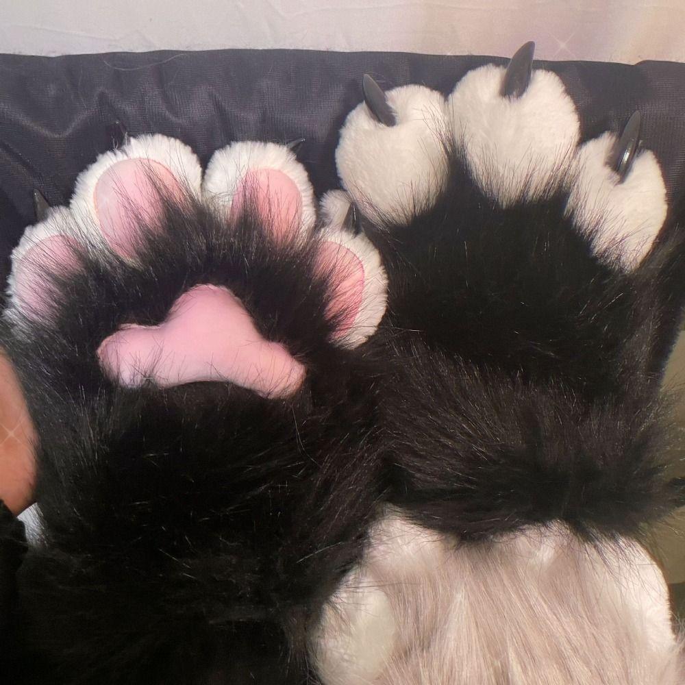 Furry Plush Cat Paw Gloves Squeaky Kig Cat Claw Mittens Fashion Cosplay Props Party жовтий/білий
Furry Plush Cat Paw Gloves Squeaky Kig Cat Claw Mittens Fashion Cosplay Props Party жовтий/білий