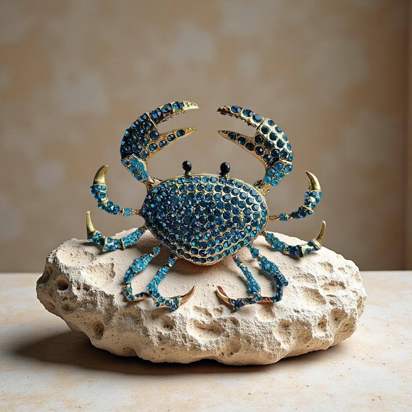 Европейская и американская креативная брошь-краб со стразами - Женская преувеличенная брошь из сплава с изображением животного, аксессуары для корсажа, новый дизайн. синий
Европейская и американская креативная брошь-краб со стразами - Женская преувеличенная брошь из сплава с изображением животного, аксессуары для корсажа, новый дизайн. синий