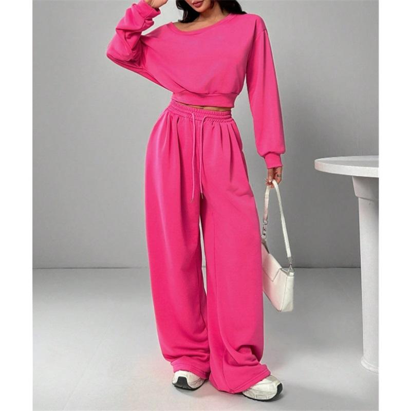 Women s 2Pcs Casual Tracksuit Long Sleeve Off-Shoulder Crop Top + Elastic Waist Wide Leg Pants Solid Color Loungewear Outfit Set XXL Яскраво-рожевий
Women s 2Pcs Casual Tracksuit Long Sleeve Off-Shoulder Crop Top + Elastic Waist Wide Leg Pants Solid Color Loungewear Outfit Set XXL Яскраво-рожевий
