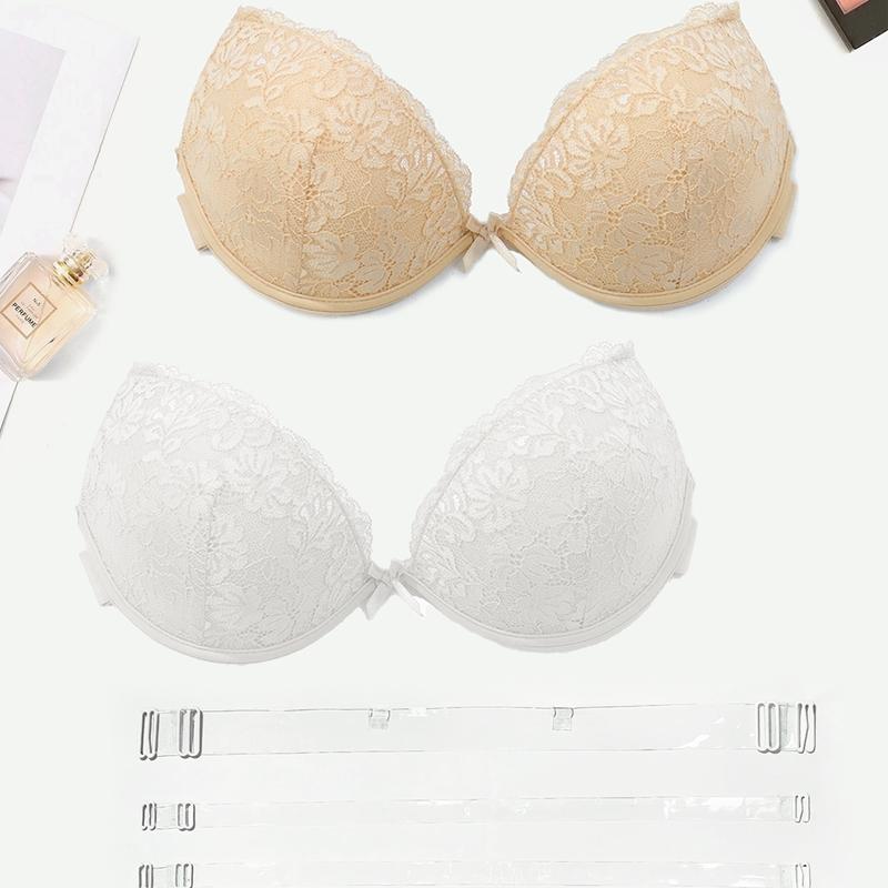 2 шт. Женский бюстгальтер с бантом на косточках, прозрачные бретели, пуш-ап, удобное кружевное бра 75BC-85BC - 3094 80C
2 шт. Женский бюстгальтер с бантом на косточках, прозрачные бретели, пуш-ап, удобное кружевное бра 75BC-85BC - 3094 80C