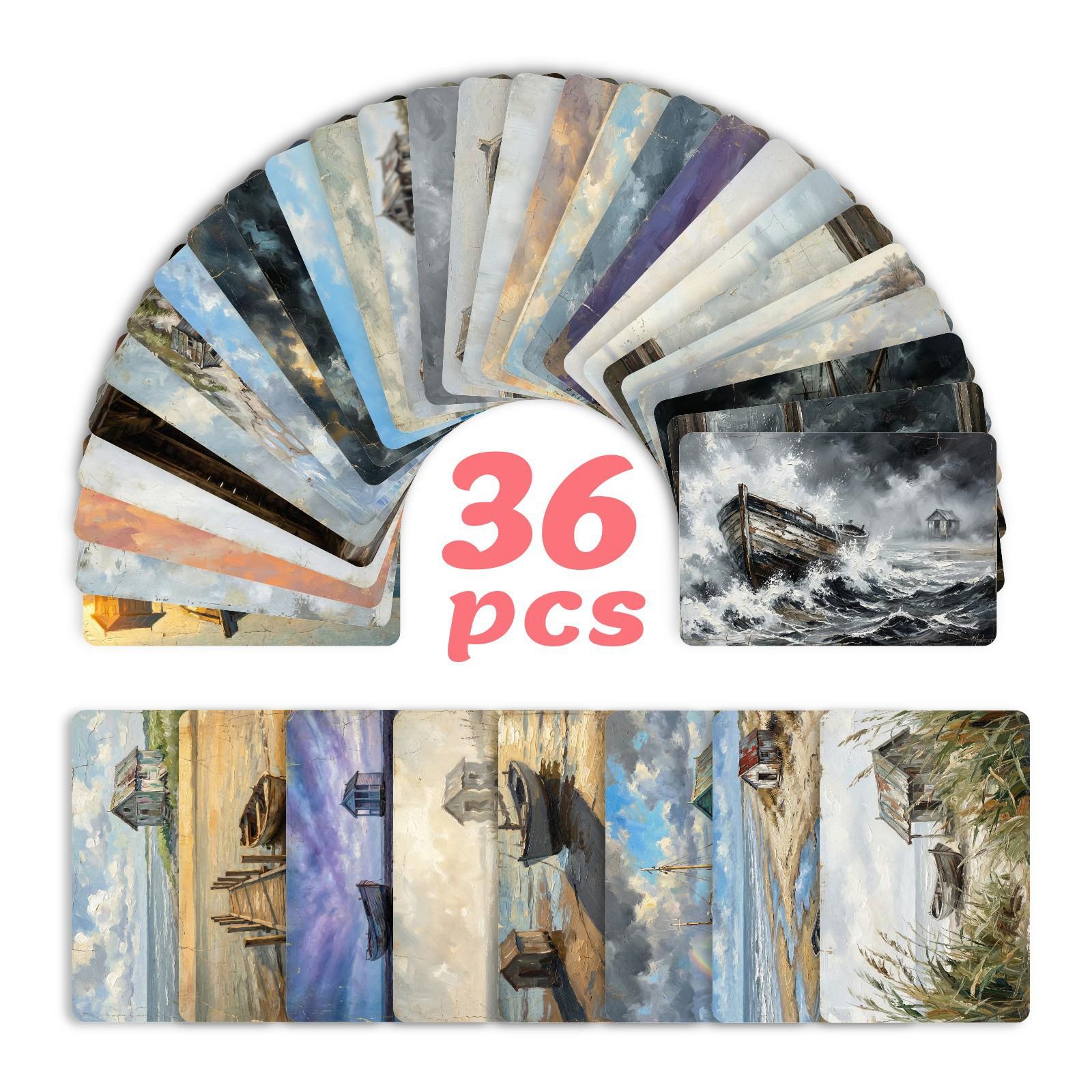 American Retro Fishing Boat Sea View Greeting Card 36 Sets Oil Painting Texture Coastal Landscape Card Decorative Card RXHA0263
American Retro Fishing Boat Sea View Greeting Card 36 Sets Oil Painting Texture Coastal Landscape Card Decorative Card RXHA0263