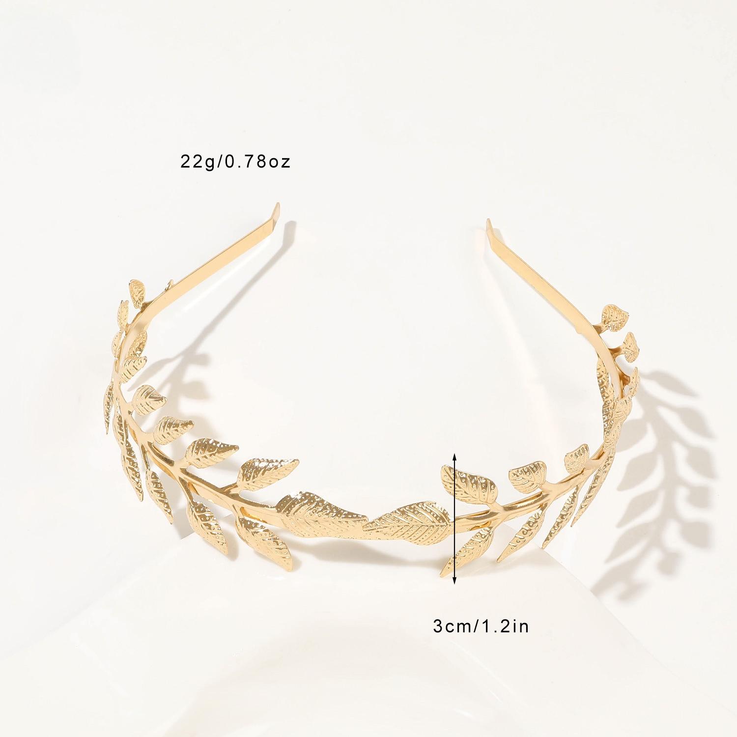 Gold Metal Leaf Headband, Bridal Wedding Headpiece with Crystal Accents, Vintage European Style Hair Accessories for Women
Gold Metal Leaf Headband, Bridal Wedding Headpiece with Crystal Accents, Vintage European Style Hair Accessories for Women