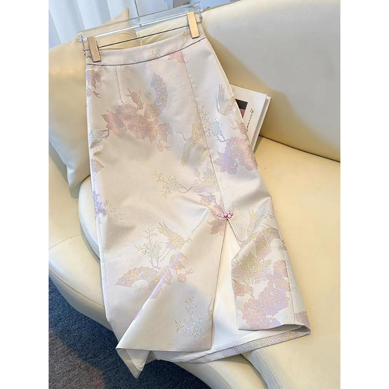 2025 Chinese Floral Embroidery Jacquard Midi Skirt for Women - Spring/Autumn A-Line Bodycon 3XL fits 130-140 jin
2025 Chinese Floral Embroidery Jacquard Midi Skirt for Women - Spring/Autumn A-Line Bodycon 3XL fits 130-140 jin
