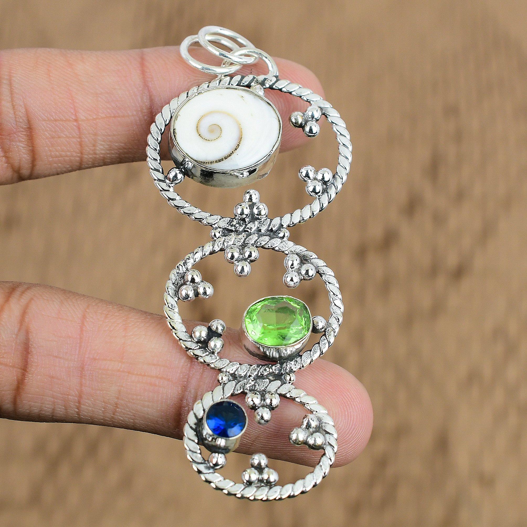 Mothers day Sale 925 Silver Natural Shiva Eye Shell Peridot Wife Pendant Jewelry
Mothers day Sale 925 Silver Natural Shiva Eye Shell Peridot Wife Pendant Jewelry