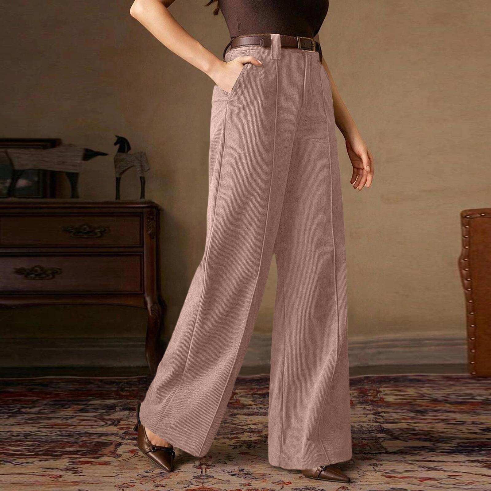 Ladies Color Retro Corduroy Wide Leg Pants And High Waisted Pants XXL рожевий
Ladies Color Retro Corduroy Wide Leg Pants And High Waisted Pants XXL рожевий