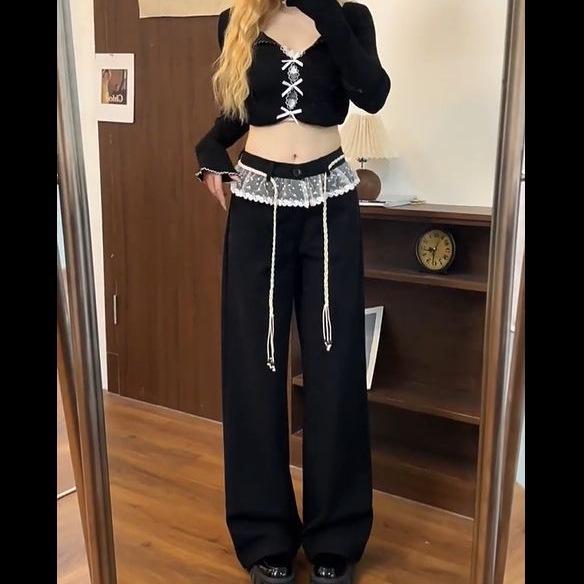 Lace Splice Waist Casual Women s Trousers: Spring/Summer 2025 Trendy High-End Design Medium
Lace Splice Waist Casual Women s Trousers: Spring/Summer 2025 Trendy High-End Design Medium