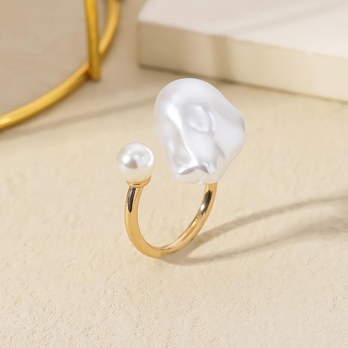 Bohemian Chic Adjustable Imitation Pearl Ring Minimalist Open Heart Design for Casual Attire Dates Versatile All-Season Jewelry resizable
Bohemian Chic Adjustable Imitation Pearl Ring Minimalist Open Heart Design for Casual Attire Dates Versatile All-Season Jewelry resizable