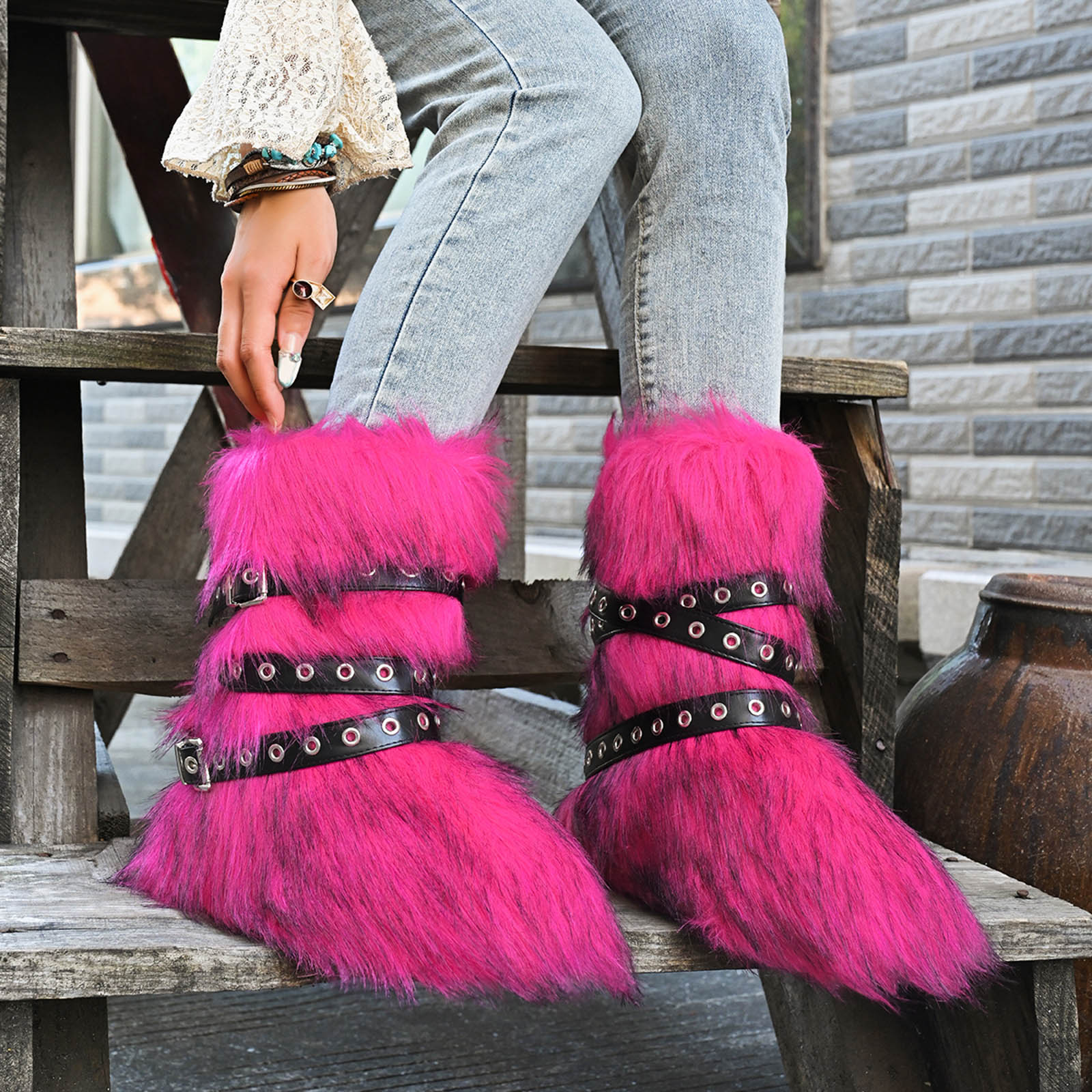Women s Plush Warm Flat Boots With Belt Short Haired Indoor/outdoor Mid Calf Boots Knee High Extra Wide Calf Boots for Women 36 розовый
Women s Plush Warm Flat Boots With Belt Short Haired Indoor/outdoor Mid Calf Boots Knee High Extra Wide Calf Boots for Women 36 розовый