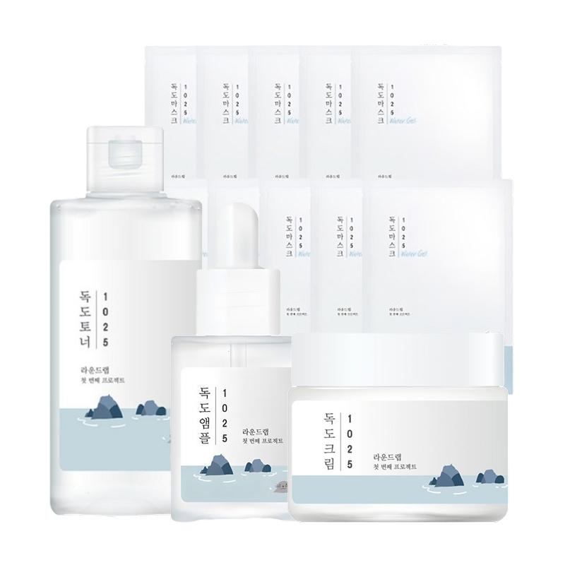 ROUND LAB 1025 Dokdo 4-Step Hydration Set (Water Gel Mask 10 Sheets + Toner 200ml + Ampoule 45g + Cream 80ml)
ROUND LAB 1025 Dokdo 4-Step Hydration Set (Water Gel Mask 10 Sheets + Toner 200ml + Ampoule 45g + Cream 80ml)