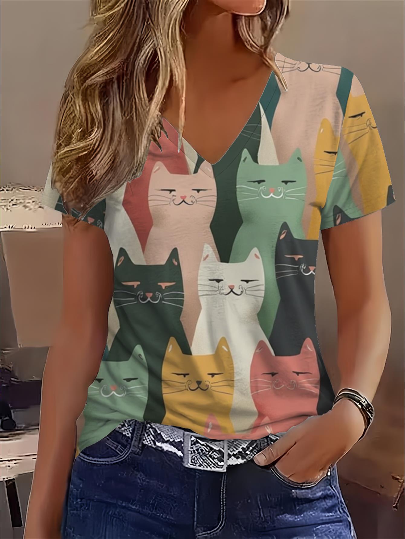 Women s Summer V-Neck Short Sleeve T-Shirt XL
Women s Summer V-Neck Short Sleeve T-Shirt XL