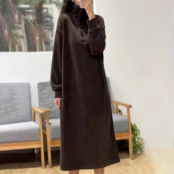 Long over-knee pendant dress women s autumn wear new meat-covering age-reducing high-necked loose bottoming skirt 2XL
Long over-knee pendant dress women s autumn wear new meat-covering age-reducing high-necked loose bottoming skirt 2XL