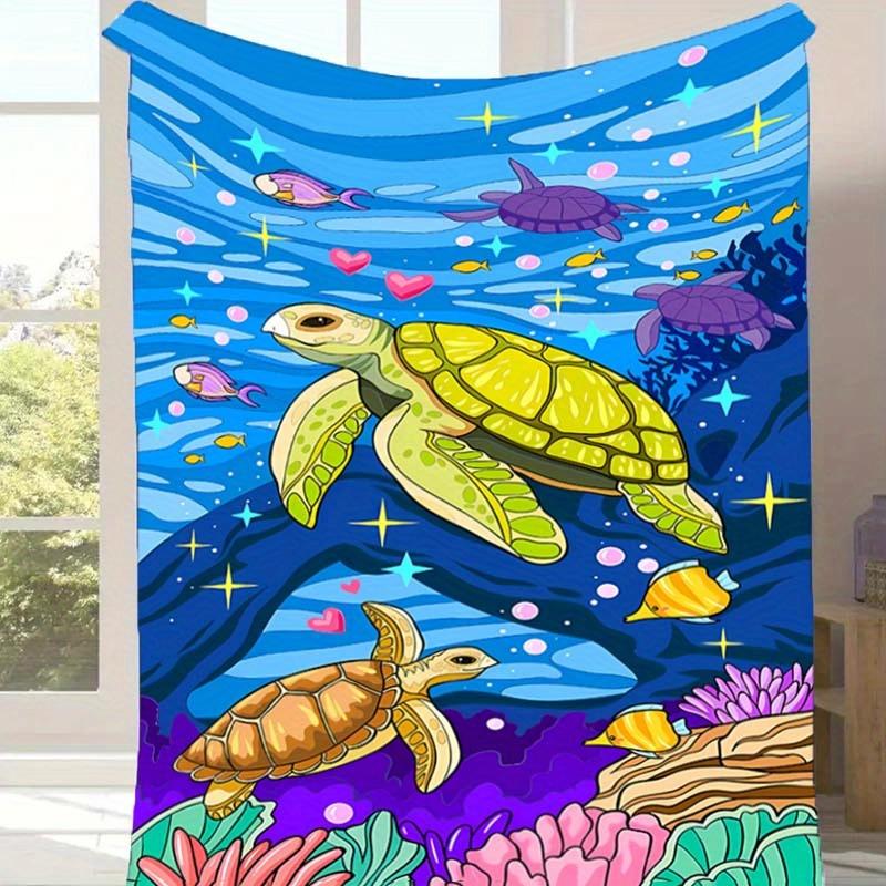 1pc Turtle Print Blanket, Soft Warm Throw Blanket Nap Blanket for Couch Sofa Office Bed Camping Travel, Multi-purpose Gift Blanket 130cmx150cm
1pc Turtle Print Blanket, Soft Warm Throw Blanket Nap Blanket for Couch Sofa Office Bed Camping Travel, Multi-purpose Gift Blanket 130cmx150cm