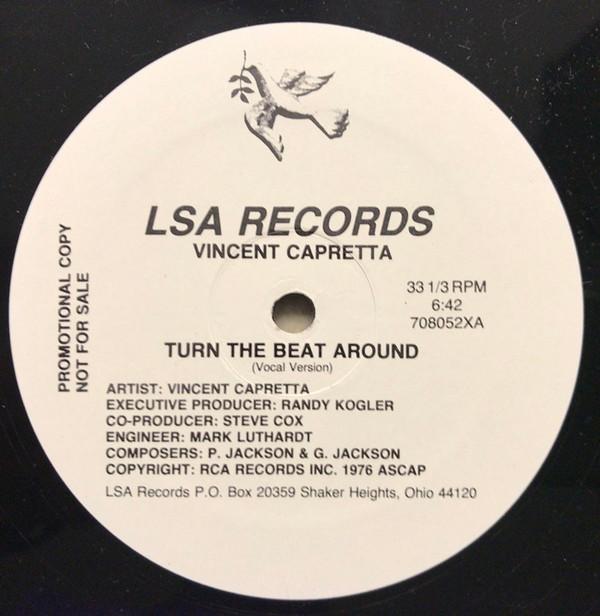 12inch Record VINCENT CAPRETTA - Turn The Beat Around 708052X LSA Records 1987 US Dance & Electronica Used
12inch Record VINCENT CAPRETTA - Turn The Beat Around 708052X LSA Records 1987 US Dance & Electronica Used