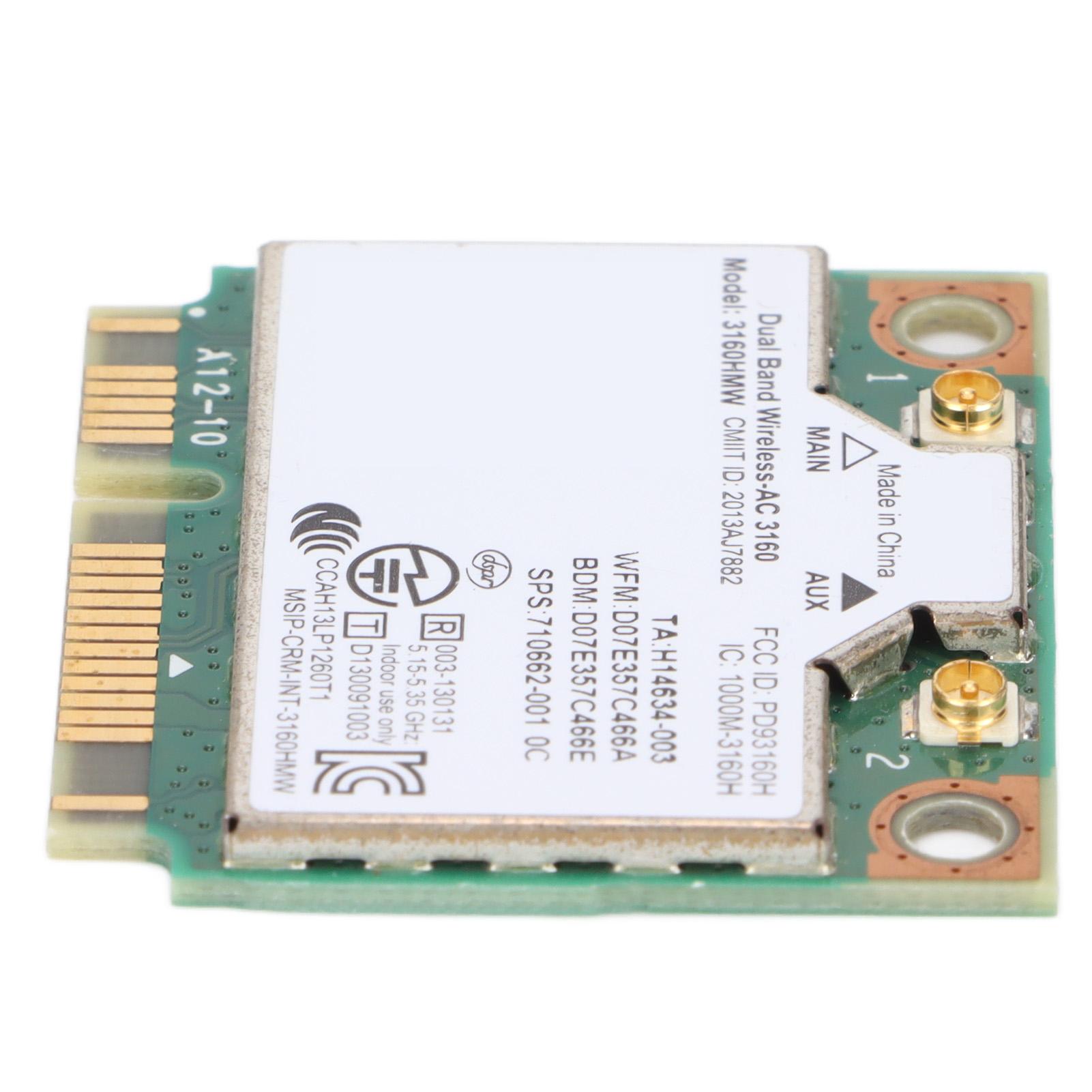 Network Card 433Mbps Dual Band 2.4G 5G 802.11a B g n ac More Capacity Mini PCIE Wireless Network Card
Network Card 433Mbps Dual Band 2.4G 5G 802.11a B g n ac More Capacity Mini PCIE Wireless Network Card
