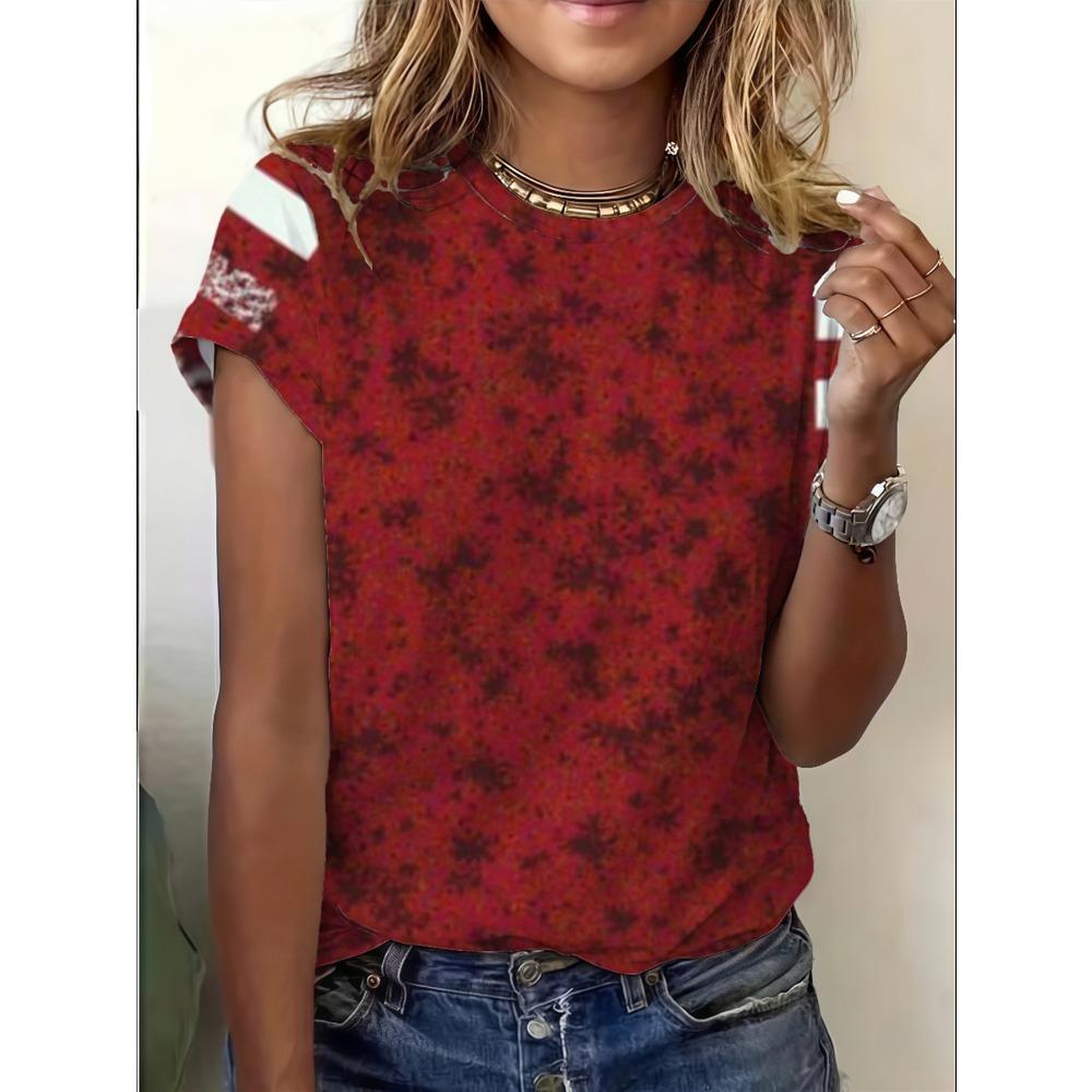 Women s loose fit round neck T-shirt, suitable for modern casual wear, fashionable (all year round) XXS
Women s loose fit round neck T-shirt, suitable for modern casual wear, fashionable (all year round) XXS