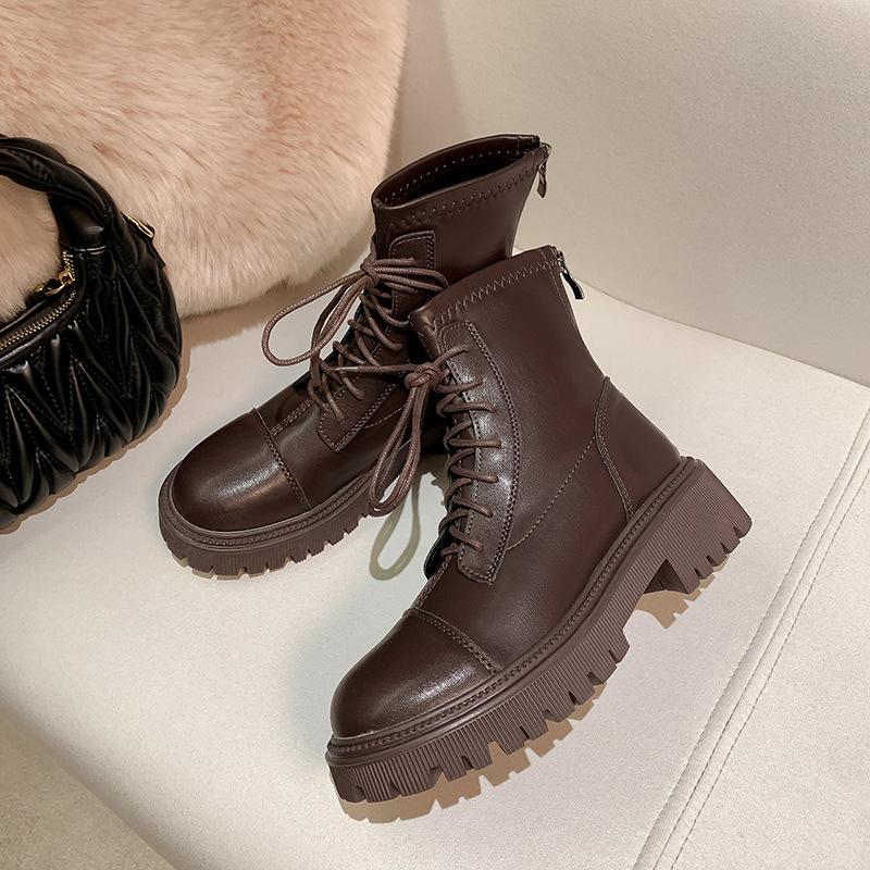 Leather Martin boots women s short thin boots autumn and winter short boots women s versatile inner height increase velvet knight boots 40
Leather Martin boots women s short thin boots autumn and winter short boots women s versatile inner height increase velvet knight boots 40
