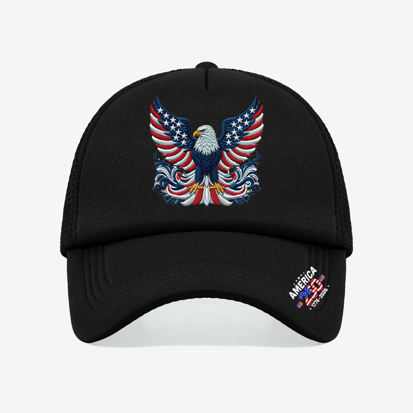 1PC Ornate 250th America Trucker Hat, Symmetric Eagle Print, Streetwear Cap for Patriotic Fans чорний
1PC Ornate 250th America Trucker Hat, Symmetric Eagle Print, Streetwear Cap for Patriotic Fans чорний