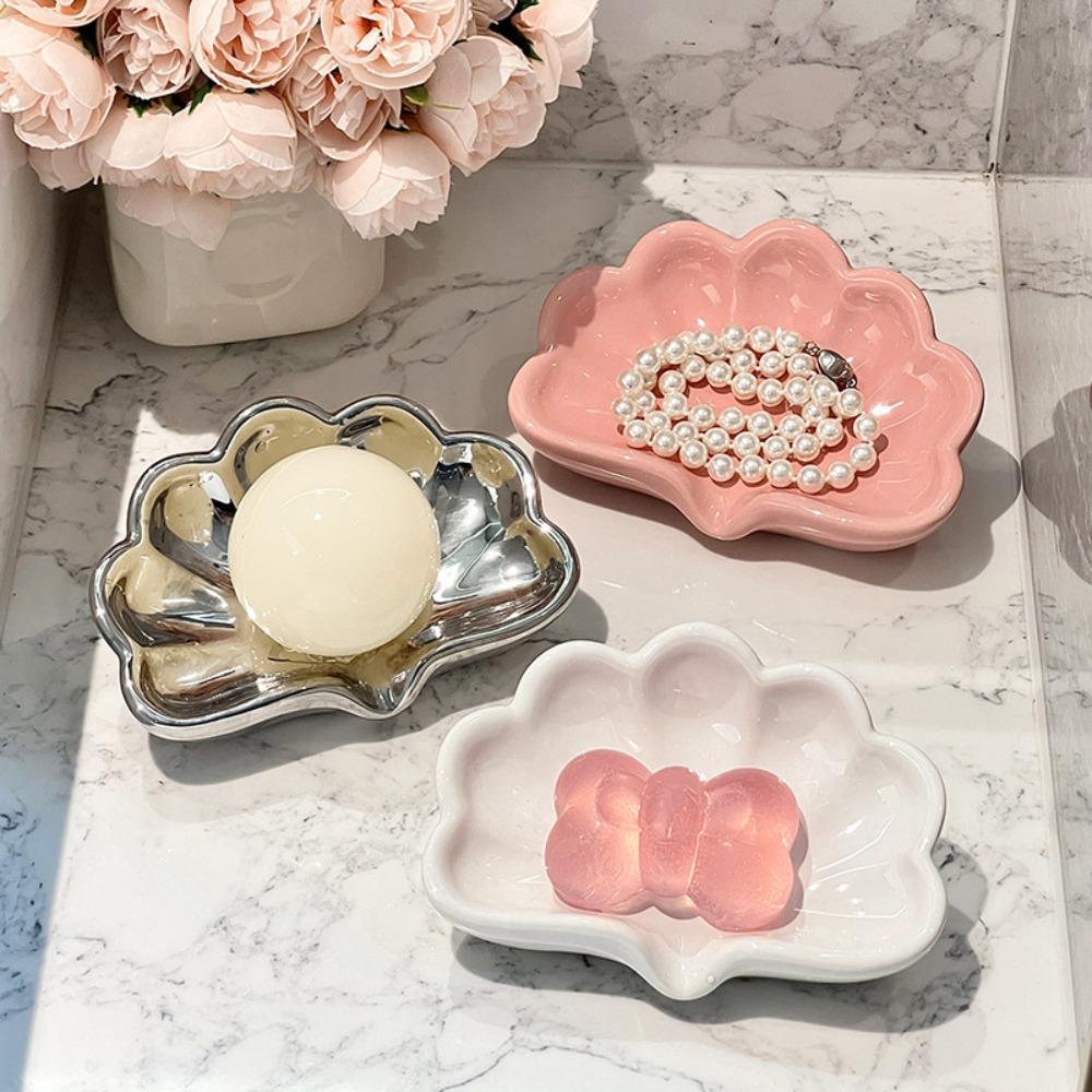 Luxury Solid Color Soap Shelf Simple Soap Drying Rack Shell Ceramic Soap Dish Hotel срібний
Luxury Solid Color Soap Shelf Simple Soap Drying Rack Shell Ceramic Soap Dish Hotel срібний