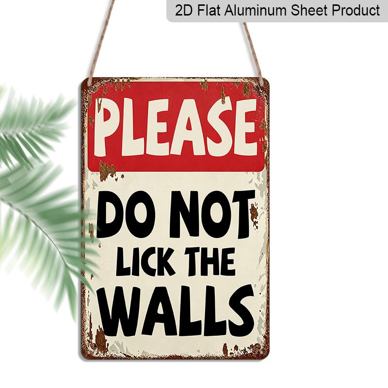 2D Flat, 1pc Funny Do Not Lick The Walls Metal Wall Art Sign - 8*12 Inch Aluminium Rustic Home Decor, Humorous Vintage Style Plaque, Quirky 20*30cm
2D Flat, 1pc Funny Do Not Lick The Walls Metal Wall Art Sign - 8*12 Inch Aluminium Rustic Home Decor, Humorous Vintage Style Plaque, Quirky 20*30cm