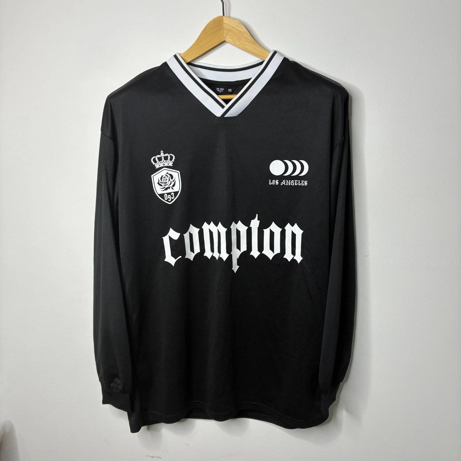 Compton Jersey Shirt Mens XS Extra Small Black Oversized Long Sleeve 93 S
Compton Jersey Shirt Mens XS Extra Small Black Oversized Long Sleeve 93 S