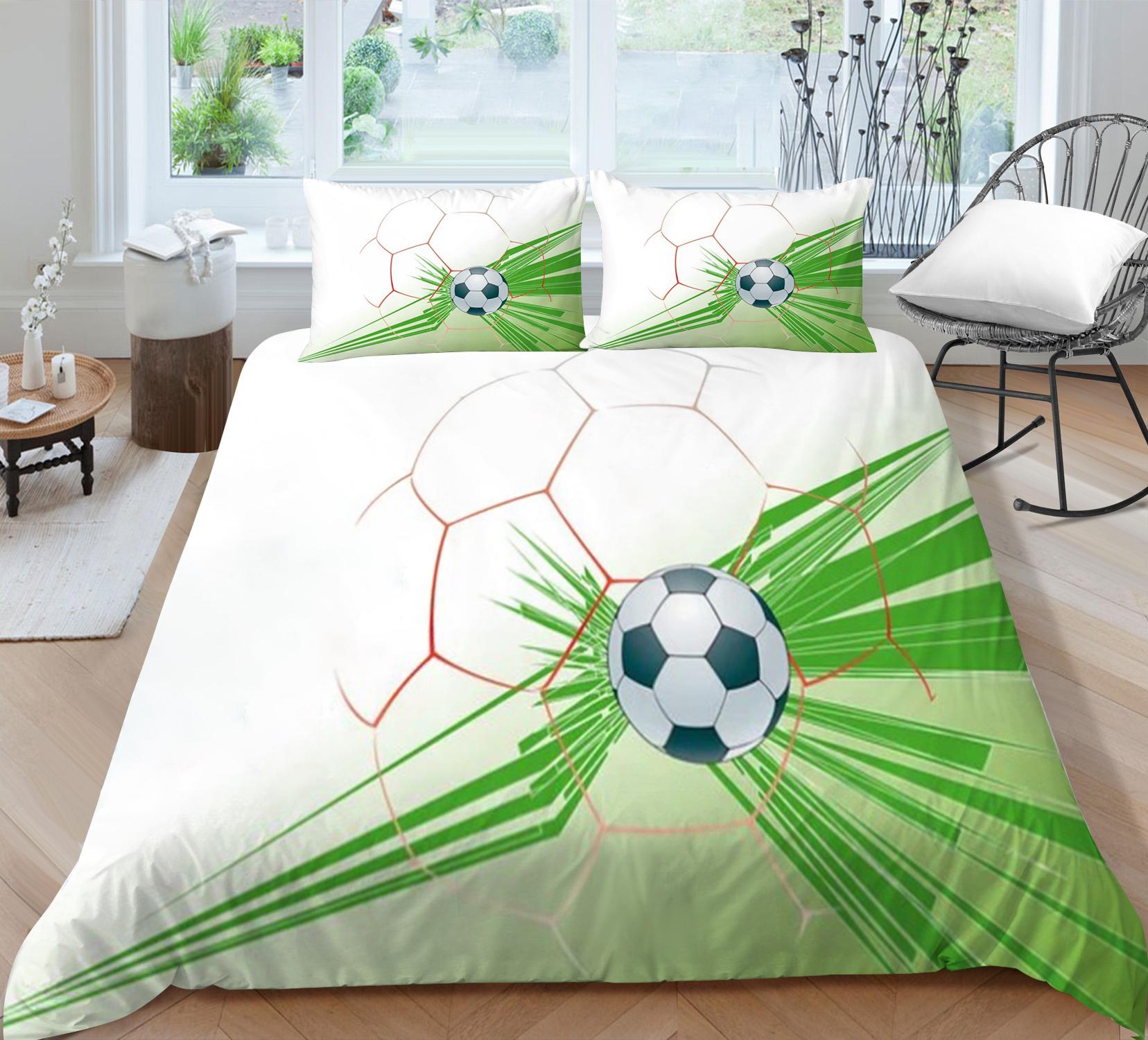 Домашнее постельное белье, современный стиль, очаровательный пейзажный принт, 3D футбольный принт, комплект постельного белья, пододеяльник, покрывала Single 135x200cm