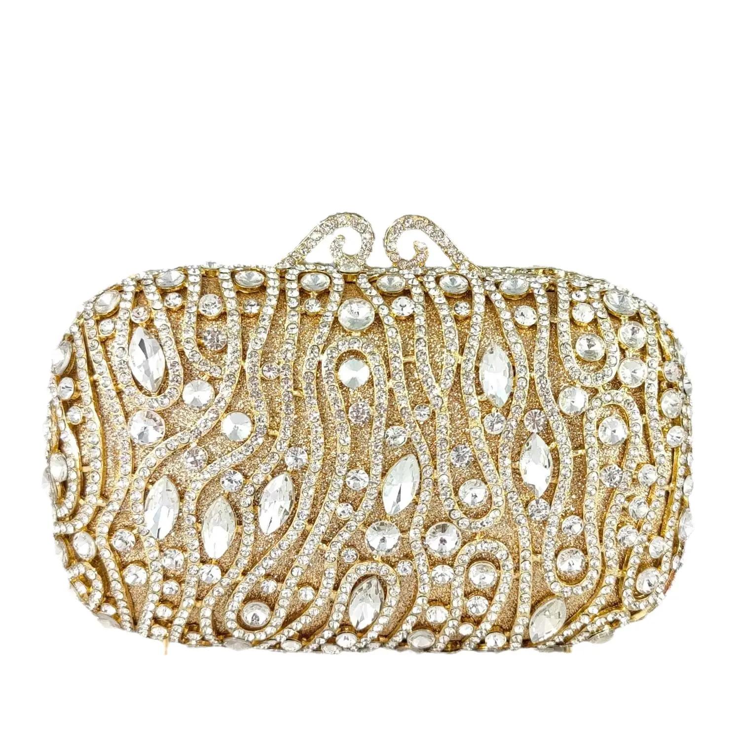 Boutique De FGG Gold\Silver Women Evening Bags and Clutches for Formal Party Dinner Bridal Crystal Clutch Purses and Handbags Mini Size
Boutique De FGG Gold\Silver Women Evening Bags and Clutches for Formal Party Dinner Bridal Crystal Clutch Purses and Handbags Mini Size